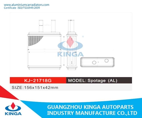 China Calentador del radiador del cambiador de calor del radiador de la transferencia de calor para el AL de KIA Spotage proveedor