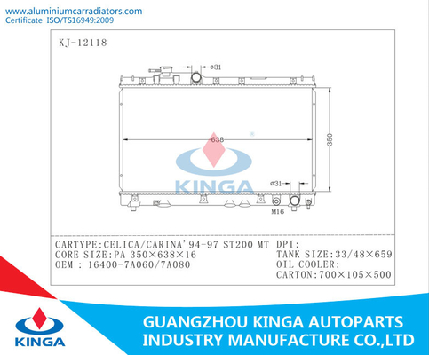 radiador de 94 95 96 97 Toyota para CELICA/la TA del OEM 16400-7A060/7A080 de CARINA ST200 proveedor