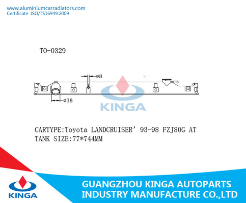 El tanque plástico del radiador del sistema de enfriamiento para Toyota Landcruiser '93-98 FZJ80G EN proveedor