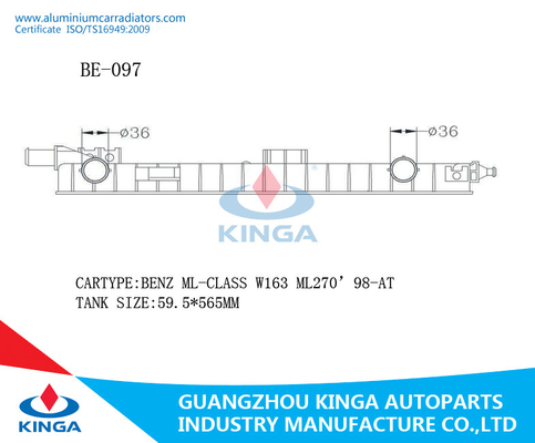 El TANQUE de AGUA PLÁSTICO del RADIADOR del COCHE PARA EL BENZ ML-CLASS W163 ML270'98 EN proveedor