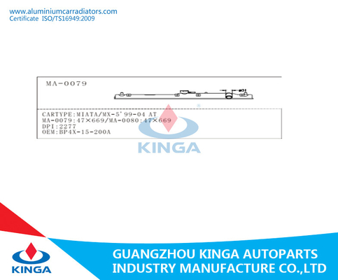 El tanque plástico MIATA/MX-5 99-04 del radiador del OEM BP4X-15-200A EN proveedor