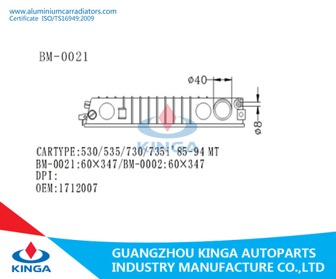 OEM 1712007 del reemplazo del tanque del lado del radiador de la TA de 530/535/730/735i 85-94 dejado proveedor