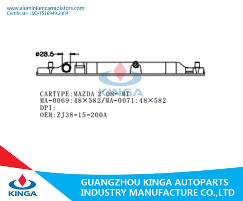 PA66 de MAZDA 2' 08 del OEM ZJ3815200 del radiador del tanque el tanque de agua plástico del radiador de la reparación proveedor