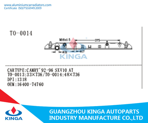 OEM plástico del tanque del radiador de la parte inferior de TOYOTA 16400-74760 para CAMRY 1992-1996 SXV10 proveedor