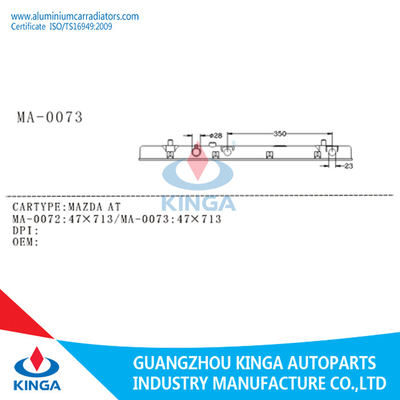 MAZDA EN el tanque plástico del radiador auto del mercado para el reemplazo, talla 1.73 * 28,07 pulgadas proveedor