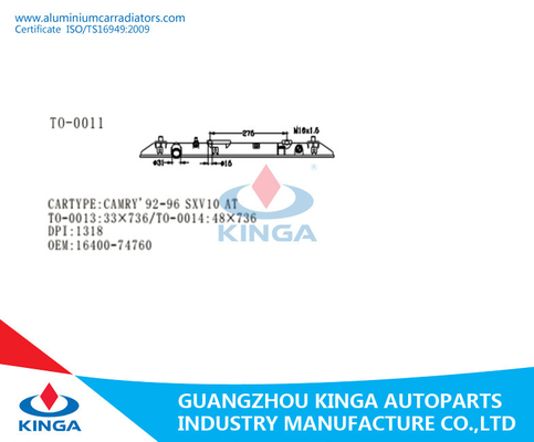 Aduana CAMRY 92-94 SV40 EN OEM plástico 16400-7A140 del tanque del radiador proveedor