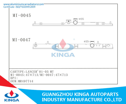 Reemplazo auto del tanque del top del radiador del tanque de agua del radiador de Mitsubishi proveedor