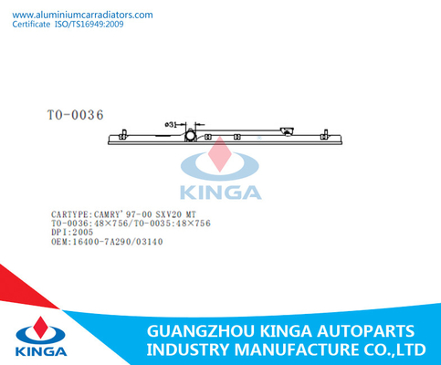 El tanque plástico modelo del radiador para la reparación plástica del tanque del radiador de la TA de CAMRY'97-00 SXV20 proveedor
