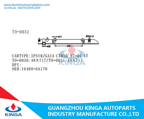 El tanque plástico 1997-2001 del radiador de Toyota Ipsvm Gaia CXM10 16400-6A170 proveedor