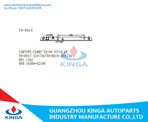 CAMRY 92-96 VCV10 EN el tanque inferior del OEM 16400-62100 plástico del tanque del radiador proveedor