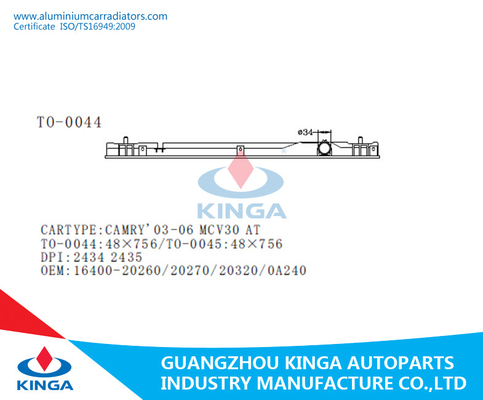 El tanque de agua plástico del radiador del sistema de enfriamiento del coche para Toyota 2003 CAMRY MCV30 EN OEM16400-20260 proveedor