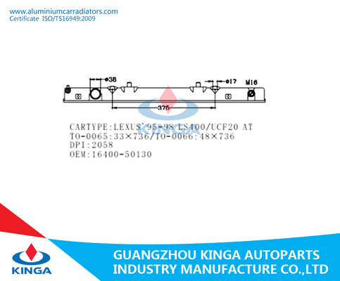 El LS400/UCF20 de LEXUS 95-98 EN el OEM plástico del tanque del radiador fuerte 16400-50130 proveedor