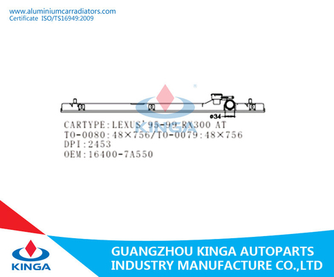 Los recambios autos para OEM 16400-7A550, el tanque de LEXUS'95-99 RX300 del radiador parte proveedor