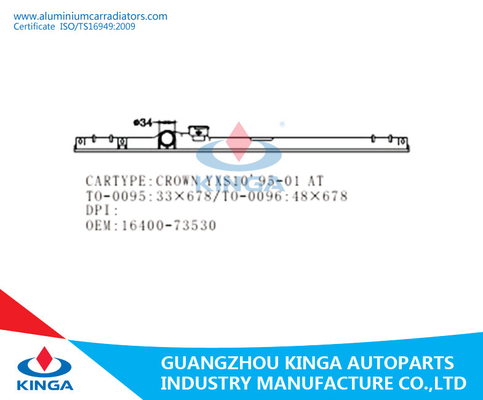 El tanque plástico del radiador del OEM 16400-46600 para el radiador auto TOYOTA Crown'98 JZS155 EN proveedor