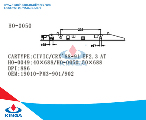CIVIC/CRX'88-91 EF2.3 EN OEM plástico 19010-PM3-901/902 del tanque del radiador fuerte proveedor