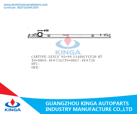 Reparación plástica del tanque del radiador de Toyota Lexus95-98 LS400/UCF20 16400-50130 proveedor