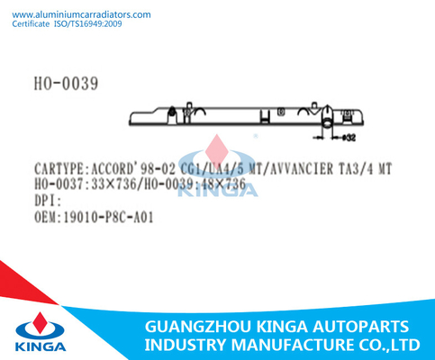 El tanque del radiador del coche/el tanque de agua inferior plástico para OEM 19010-P8C-A01 del ACUERDO de HONDA 1998-2002 proveedor