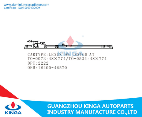 Piezas de recambio plásticas autos del tanque del top del radiador/del tanque del radiador para el OEM de LEXUS'99 JZS160 16400-46570 proveedor