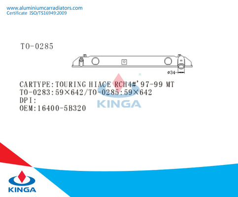 El tanque de la parte inferior del radiador del agua PA66 para VIAJAR A OEM 16400 5B320 de la TA de HIACE RCH4# 97-99 proveedor