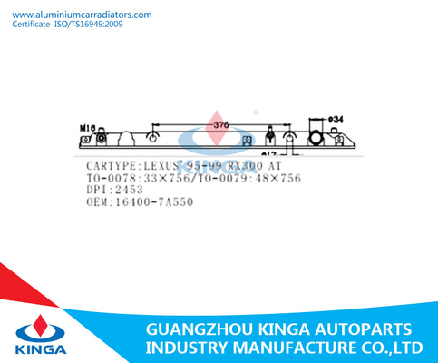 Reemplazo plástico LEXUS'95-99 RX300 del tanque del radiador de DPI 2452 EN el OEM 16400-20120 proveedor