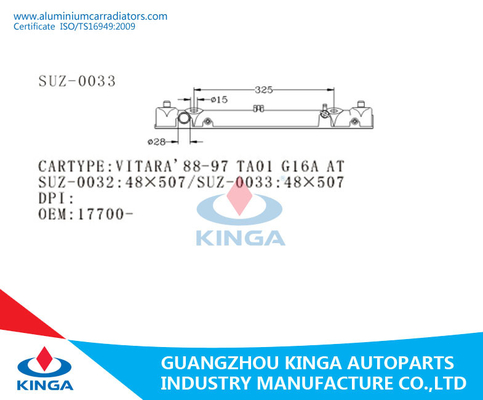El tanque plástico de Raidtaor del vehículo del OEM 17700 para Vitara 88-97 TA01 G16A EN proveedor