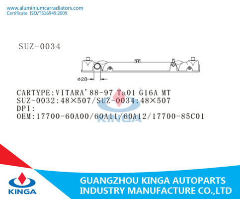 PARTE INFERIOR plástica del tanque 17700-60A00/60A11/60A12 del radiador de la TA de VITARA'88-97 TA01 G16A proveedor