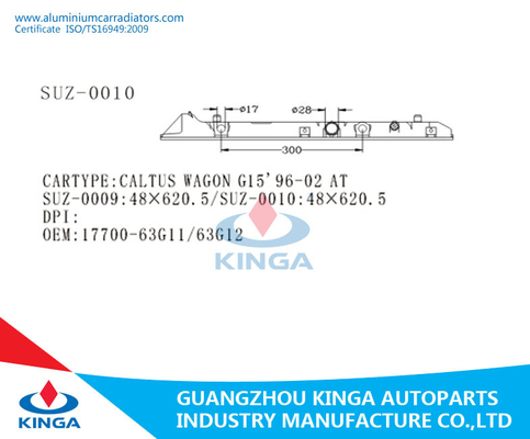 El tanque plástico inferior del radiador cabido para 2002 el radiador del CARRO G15 de GAKTUS EN OEM 17700-63G11/63G12 proveedor