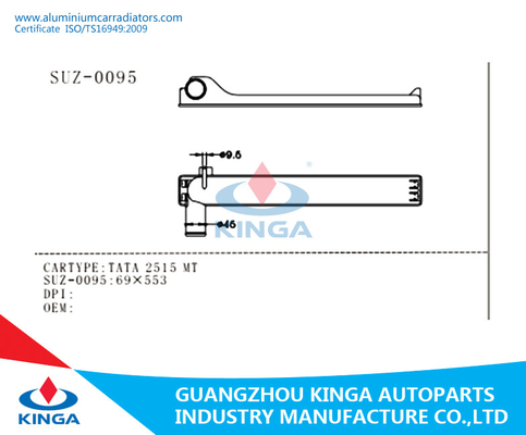 Substituya el tanque plástico del radiador negro para el tanque plástico del lado del radiador de la reparación de TATA 3516 proveedor