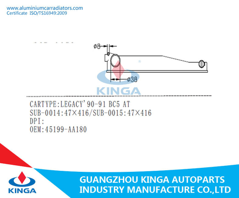 El tanque plástico del radiador para OEM 45199-AA180 del material PA66 de LEGACY'90-91 BC5 proveedor