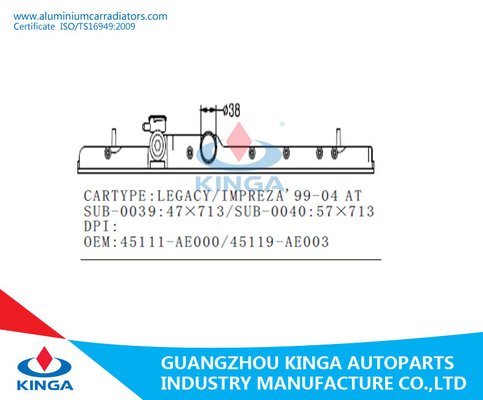 Herencia/Impreza'99-04 de Subaru EN el tanque plástico 45111-AE000/45119-AE003 del radiador proveedor