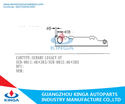La HERENCIA de SUBARU EN el tanque material del radiador PA66 del tanque del radiador de la posición plástica de la derecha parte proveedor