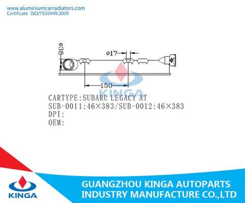 Repare el tanque plástico del radiador/el radiador izquierdo plástico del tanque para la HERENCIA de SUBARU EN proveedor