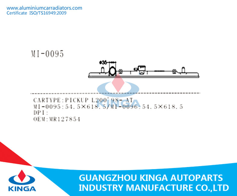 El tanque plástico del top del radiador para la recogida auto L200 1998 de Mitsubishi del reemplazo del radiador EN proveedor