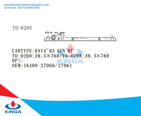 Para el reemplazo 16400-7A480 del tanque del top del radiador de la reparación del agua de RAV4'98-99 SXA15G TOYOTA proveedor