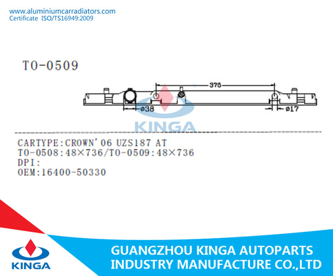 Motor de la CORONA UZS187 de TOYOTA que refresca el tanque plástico del radiador del OEM 16400-50330 auto de los recambios proveedor