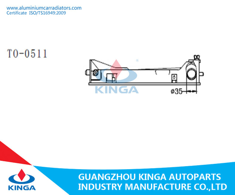 1.89* el tanque plástico del radiador del motor de 15,75 pulgadas para AVENSSIS 2.0I 16V Toyota 16400-0H120 proveedor